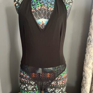 VINTAGE VICTORIA SECRET HALTER.BACKLESS BODYSUIT